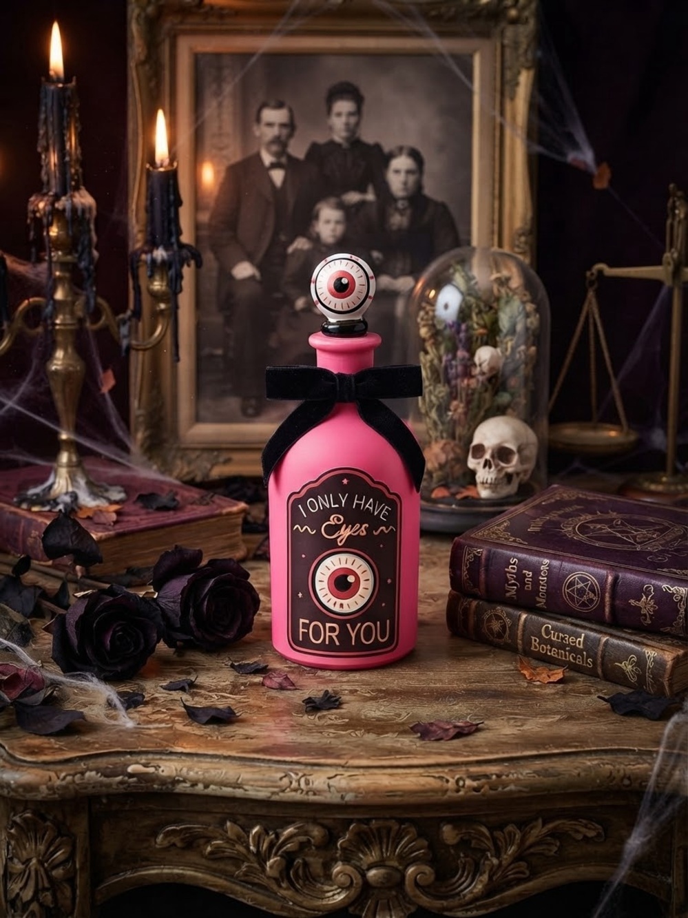 I only have eyes for you bottle & eyeballs with basket 🧪 🫧